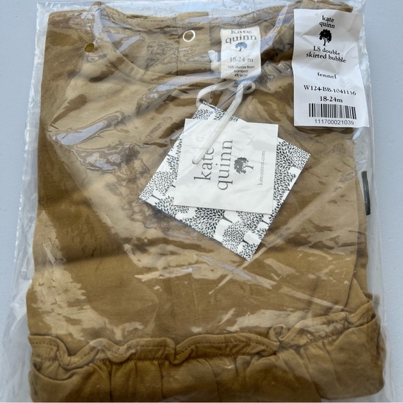 NWT Kate Quinn fennel bamboo long sleeve double skirted bubble size 18-24m - Picture 9 of 10
